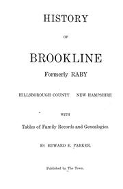 Cover of: History of Brookline by Edward Everett Parker