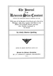 The journal of the Reverend Silas Constant by Silas Constant