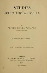 Cover of: Studies scientific & social by Alfred Russel Wallace