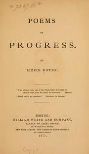Cover of: Poems of progress. | Doten, Lizzie