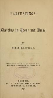 Cover of: Harvestings by Sybil Hastings