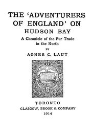 Cover of: The Adventures of England on Hudson bay: a chronicle of the fur trade in the North