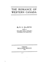 Cover of: The romance of western Canada