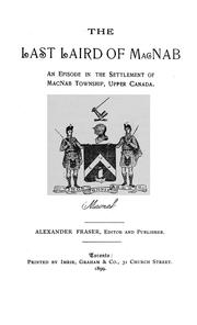 Cover of: The last laird of MacNab: an episode in the settlement of MacNab township, Upper Canada.