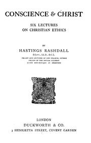 Cover of: Conscience & Christ by Hastings Rashdall