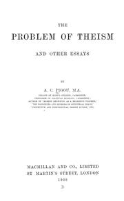 Cover of: The problems of theism by A. C. Pigou