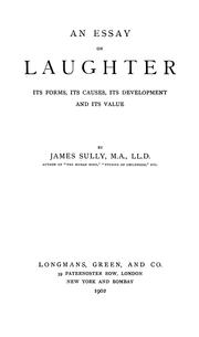 Cover of: An essay on laughter by Sully, James