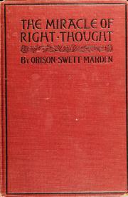 Cover of: The miracle of right thought