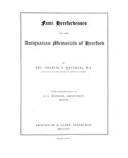 Cover of: Fasti herefordenses by Francis Tebbs Havergal