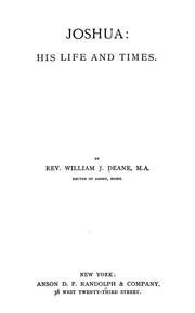 Cover of: Joshua by W. J. Deane