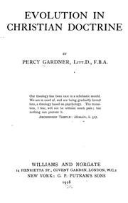 Cover of: Evolution in Christian doctrine by Percy Gardner