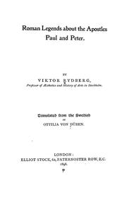 Cover of: Roman legends about the apostles Paul and Peter by Viktor Rydberg