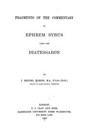 Cover of: Fragments of the commentary of Ephrem Syrus upon the Diatessaron
