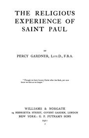Cover of: The religious experience of Saint Paul