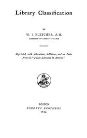 Cover of: Library classification by William Isaac Fletcher