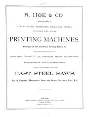 Cover of: [Catalogue of] printing machines ... hand-presses, self-inking machines, etc. ...