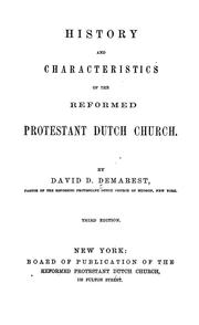 Cover of: History and characteristics of the Reformed Protestant Dutch church.