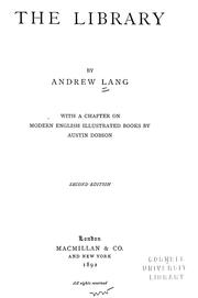 Cover of: The library by Andrew Lang