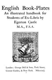 Cover of: English book-plates by Egerton Castle