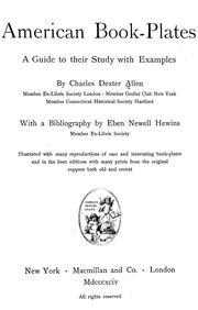 Cover of: American book-plates: a guide to their study with examples