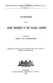 Cover of: Inventory of the military documents in the Canadian archives