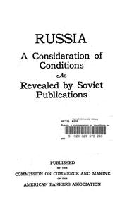 Russia by American Bankers Association. Commission on Commerce and Marine.