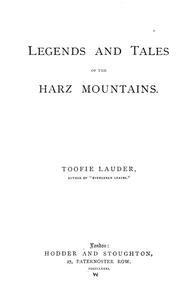 Cover of: Legends and Tales of the Harz Mountains by Maria Elise Turner Lauder