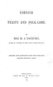 Cover of: Cornish feasts and folk-lore by Margaret Ann Courtney