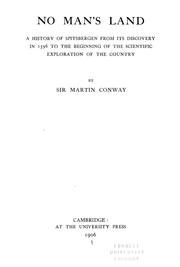 Cover of: No Man's Land by Conway, William Martin Sir