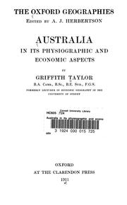 Cover of: Australia in its physiographic and economic aspects