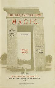 Cover of: The Old and the new magic