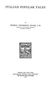 Cover of: Italian popular tales by Thomas Frederick Crane
