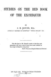 Cover of: Studies on The Red book of the Exchequer.