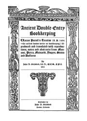 Cover of: Ancient double-entry bookkeeping. by John B. Geijsbeek, John B. Geijsbeek