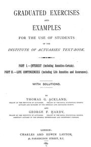 Cover of: Graduated Exercises and Examples for the Use of Students of the Institute of ...