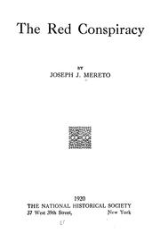 The red conspiracy by Joseph J. Mereto