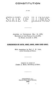 Constitution of the state of Illinois by Illinois.
