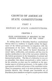 Cover of: Growth of American state constitutions from 1776 to the end of the year 1914