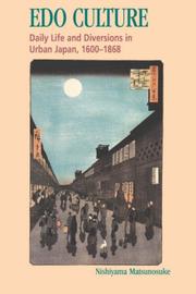 Cover of: Edo Culture by Nishiyama, Matsunosuke