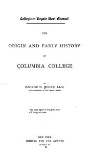 Cover of: Collegium regale Novi Eboraci.: The origin and early history of Columbia College