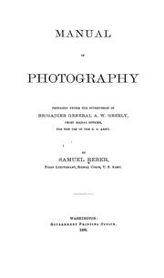 Cover of: Manual of Photography