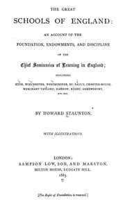 Cover of: The Great Schools of England by Howard Staunton