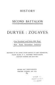 Cover of: History of the Second Battalion Duryee: Zouaves by United States. Army. New York Infantry Regiment, 165th (1862-1865)