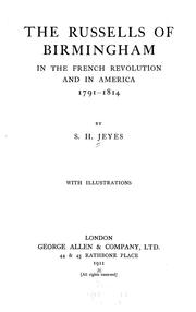 Cover of: The Russells of Birmingham in the  French revolution and in America, 1791-1814