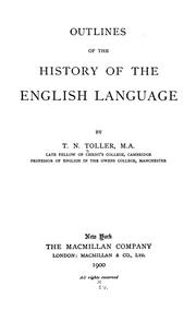 Cover of: Outlines of the history of the English language