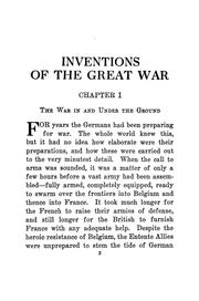 Cover of: Inventions of the great war