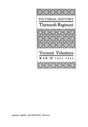 Cover of: Pictorial history Thirteenth Regiment Vermont Volunteers by Ralph Orson Sturtevant