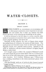 Cover of: Water-closets. by Brown, Glenn