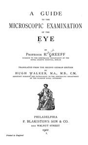 Cover of: Guide to the microscopic examination of the eye by Richard Greeff