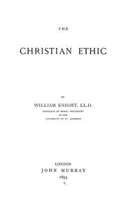 Cover of: The Christian Ethic